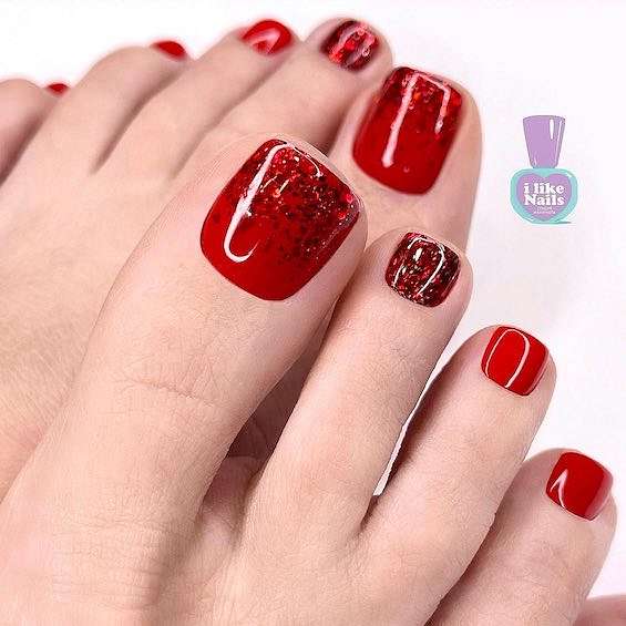 30  Amazing Red Toe Nail Ideas You Need to Try фото №9
