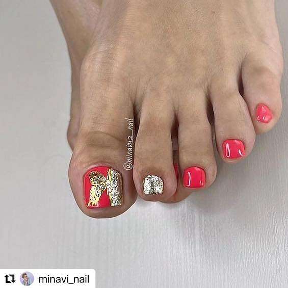 30  Amazing Red Toe Nail Ideas You Need to Try фото №26