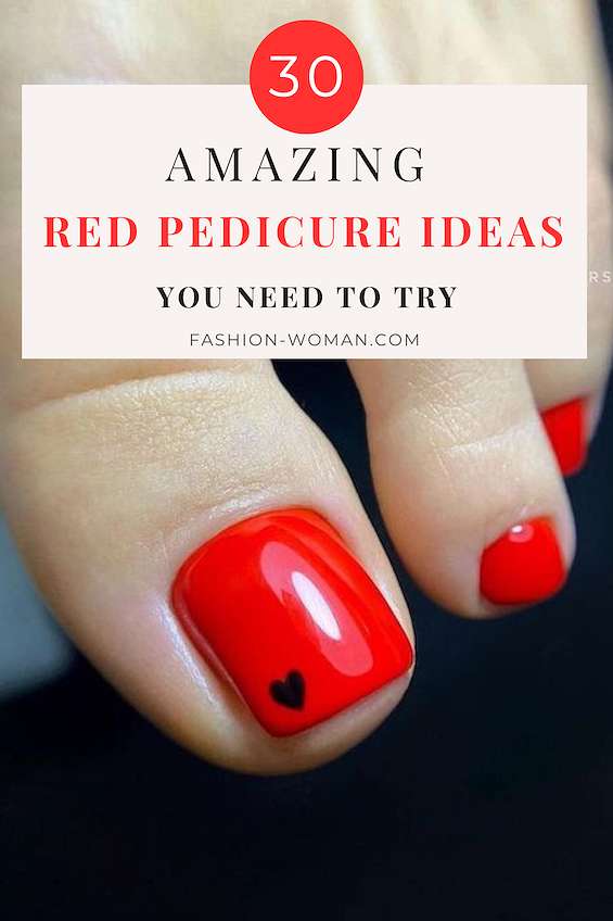 30  Amazing Red Toe Nail Ideas You Need to Try фото №34