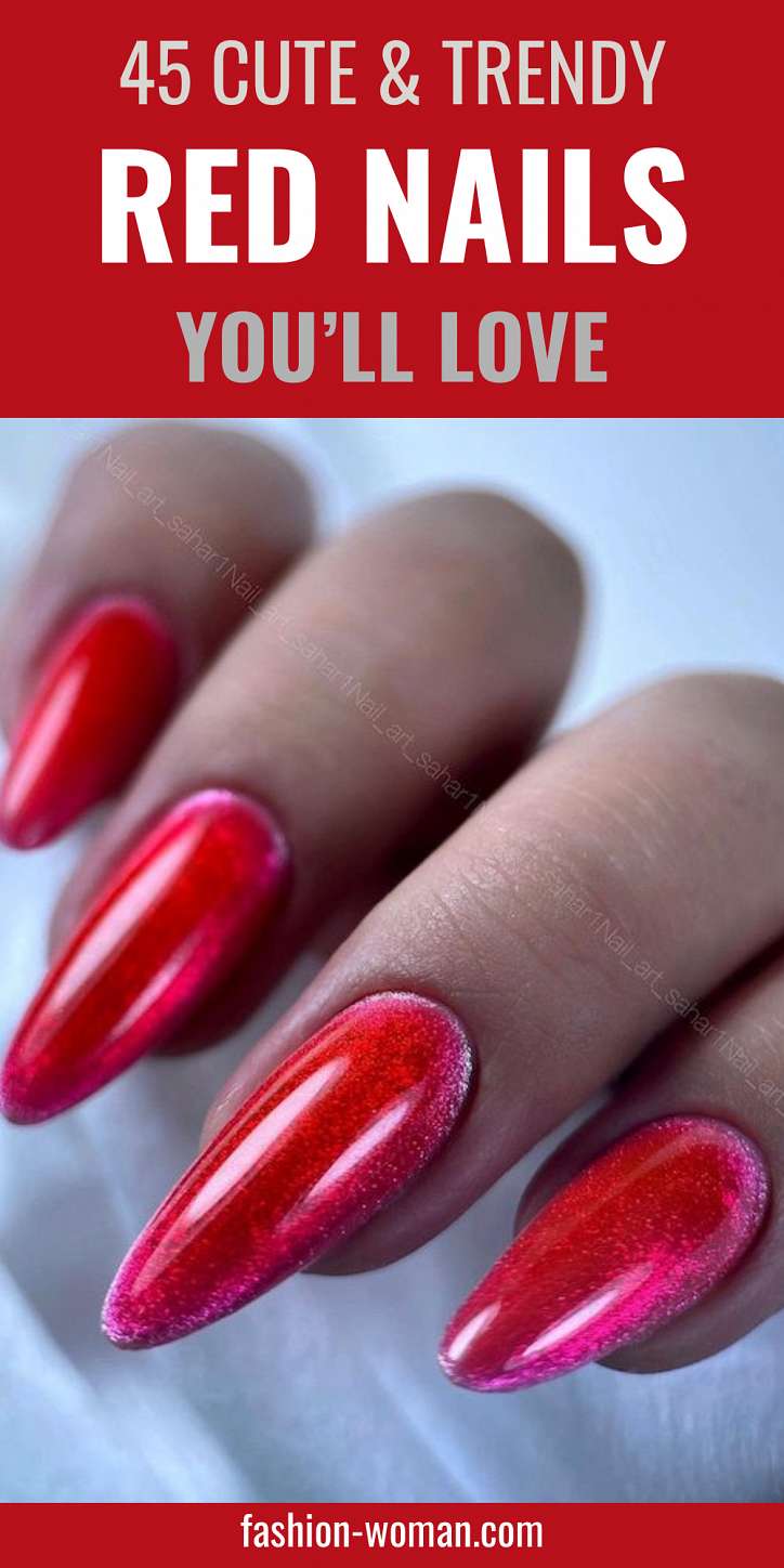 45  Red Nail Designs for a Chic and Trendy Look фото №49