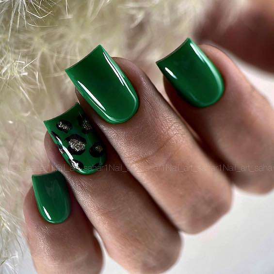 65 Beautiful Green Nail Art Designs for 2023 фото №30