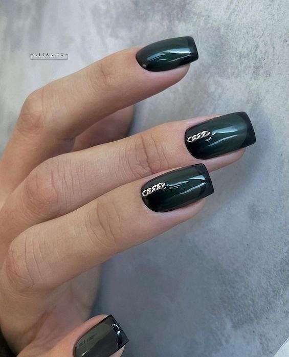 55 Black Nail Designs for 2024 фото №3