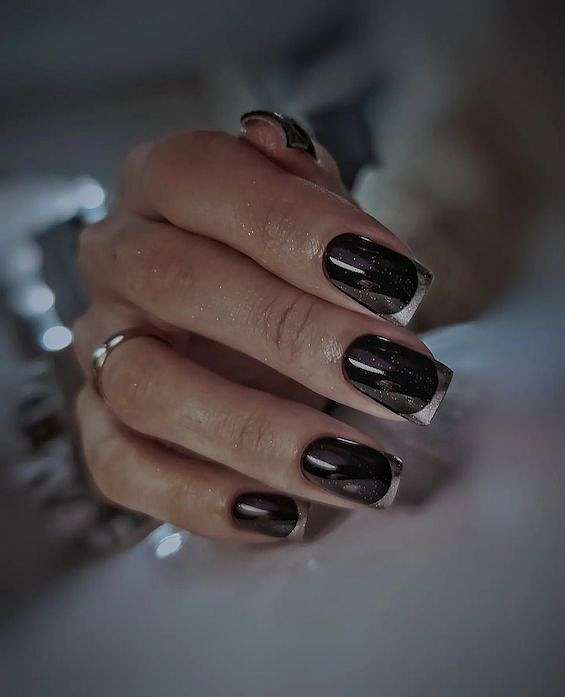 55 Black Nail Designs for 2023 фото №4