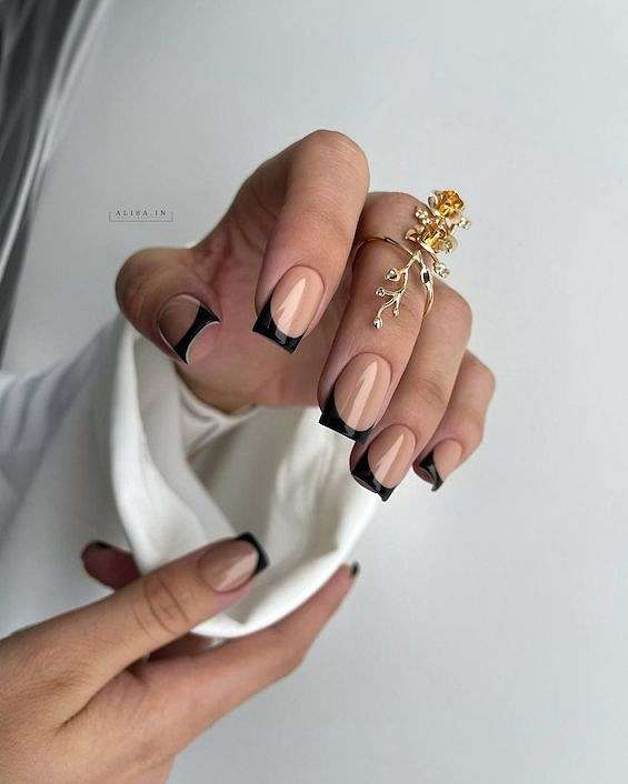 55 Black Nail Designs for 2023 фото №8