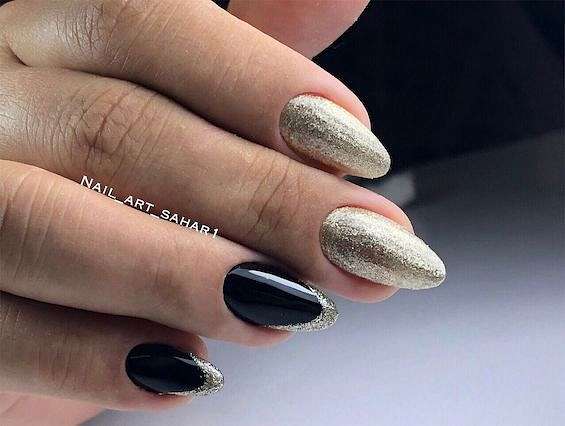 31 Glamorous Glitter Black Nail Designs for a Shimmering Look