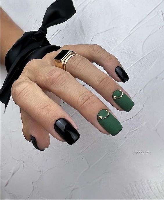 55 Black Nail Designs for 2023 фото №35