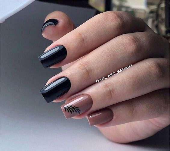 55 Black Nail Designs for 2023 фото №39