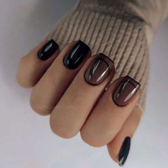 55 Black Nail Designs for 2023 фото №42