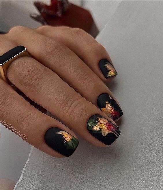 55 Black Nail Designs for 2023 фото №48