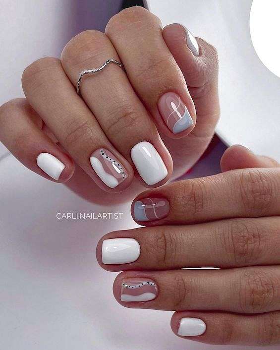 70 White Nail Ideas You Need to Try in 2023 фото №50