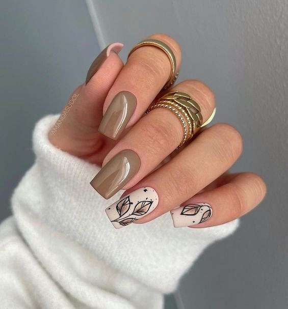 60 Cute Fall Nails to Inspire You in 2023 фото №27