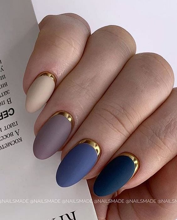 Маникюр на овальные ногти 2023: модный дизайн и новинки фото №77