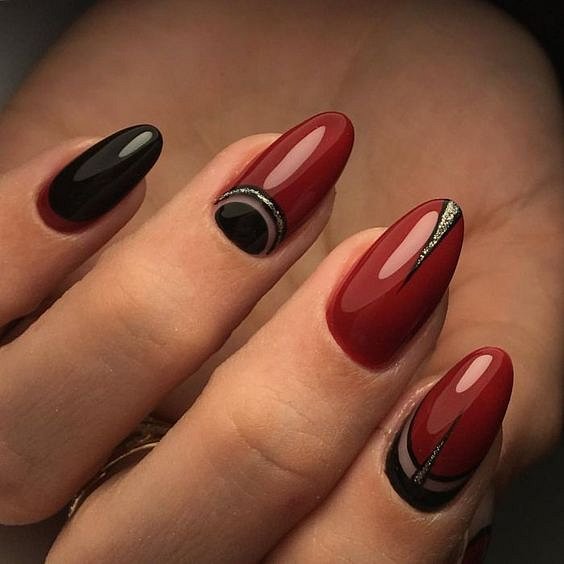 Красивые идеи маникюра на длинные ногти черные