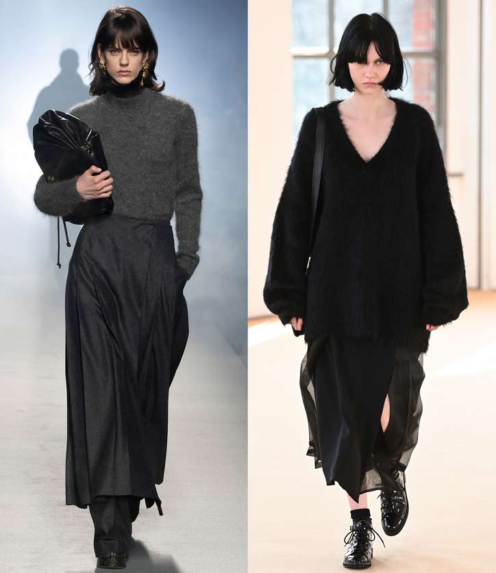 Модный трикотаж 2023: трендовые кардиганы, свитеры и вязаные платья фото №5