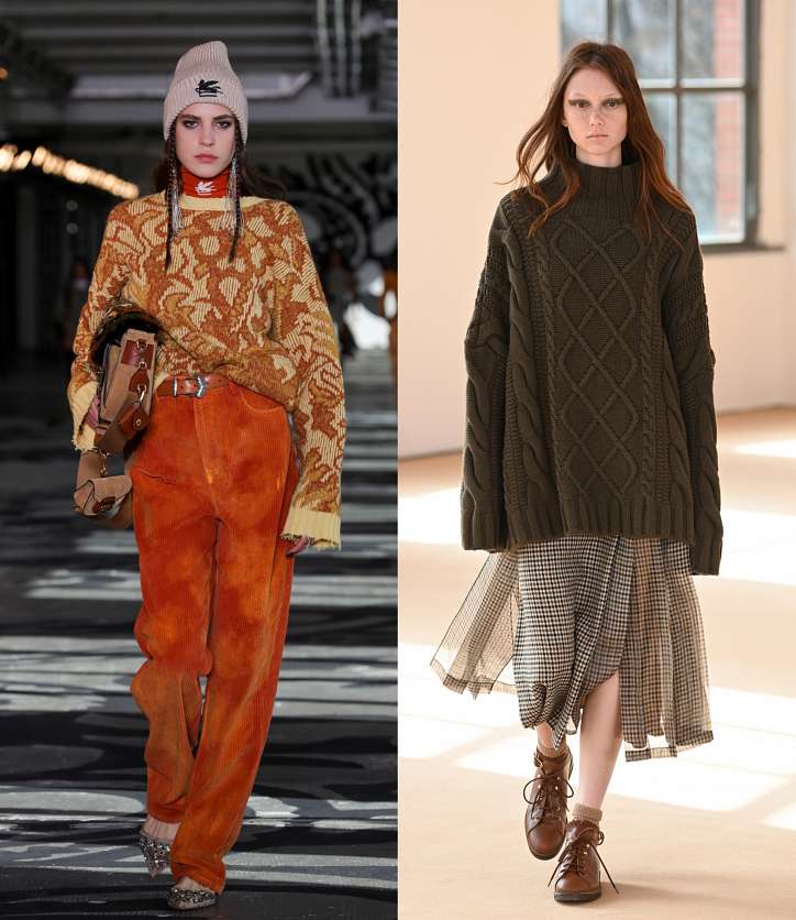 Модный трикотаж 2023: трендовые кардиганы, свитеры и вязаные платья фото №4
