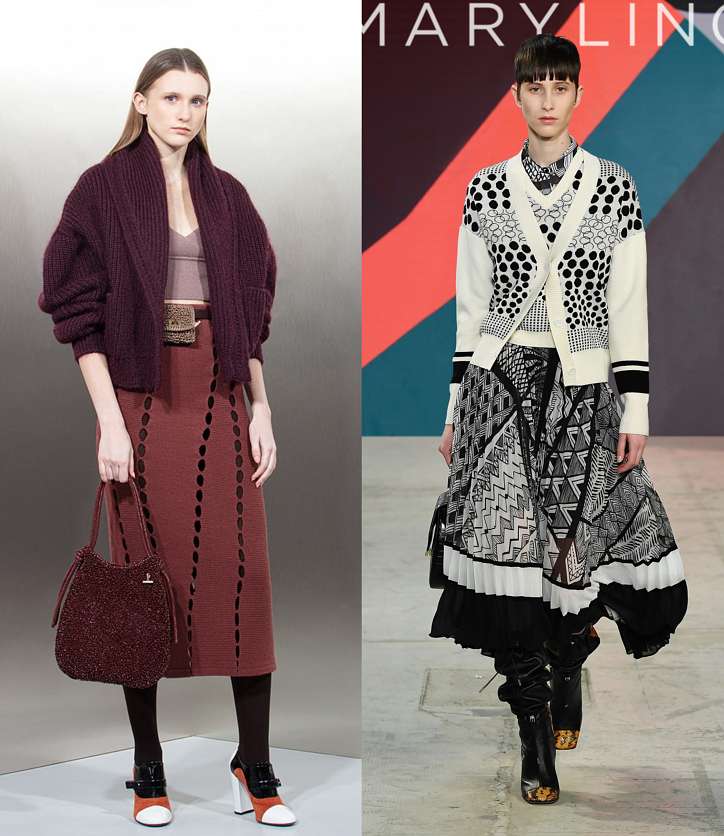Модный трикотаж 2023: трендовые кардиганы, свитеры и вязаные платья фото №9