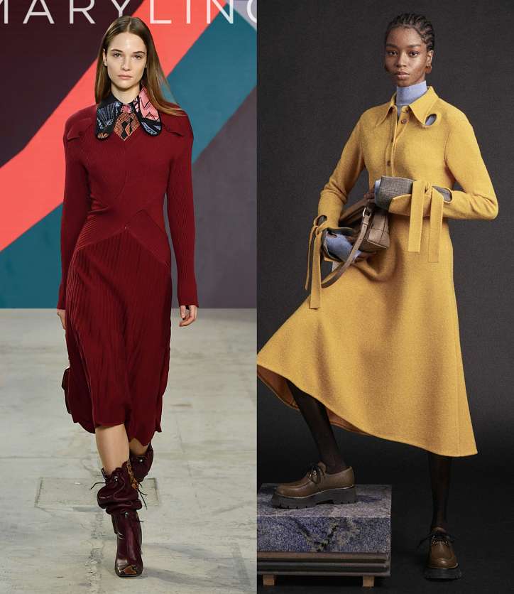 Модный трикотаж 2023: трендовые кардиганы, свитеры и вязаные платья фото №12