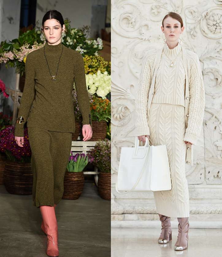 Модный трикотаж 2023: трендовые кардиганы, свитеры и вязаные платья фото №15