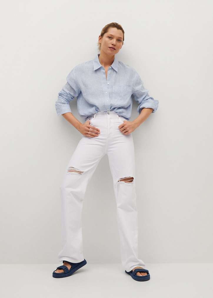 С чем носить белые джинсы: стильные луки на заметку фото №5