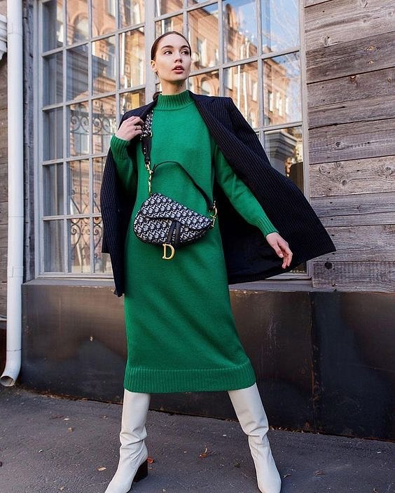 Свитер-платье: топ-20 лучших фото №9