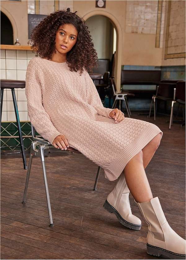 Свитер-платье: топ-20 лучших фото №25