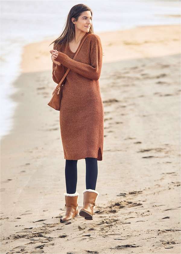 Свитер-платье: топ-20 лучших фото №18