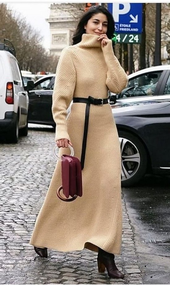 Свитер-платье: топ-20 лучших фото №6