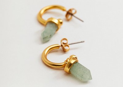 Серьги с полудрагоценным камнем Mango