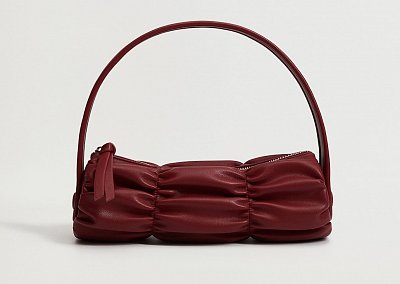 Сумка-багет с плиссировкой Mango